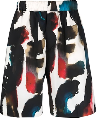 Alexander McQueen SS23 Logo Print Elastic Waist Casual Shorts Multi-color Men 726838-QUO76-8500 Buy Alexander McQueen SS23 Logo Print Elastic Waist Casual Shorts Multi-color Men 726838-QUO76-8500