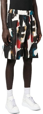 Alexander McQueen SS23 Logo Print Elastic Waist Casual Shorts Multi-color Men 726838-QUO76-8500 Purchase Alexander McQueen SS23 Logo Print Elastic Waist Casual Shorts Multi-color Men 726838-QUO76-8500