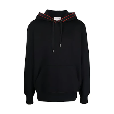 Alexander McQueen SS23 Logo Print Hoodie Black Long Sleeve 722588-QUX75-0901