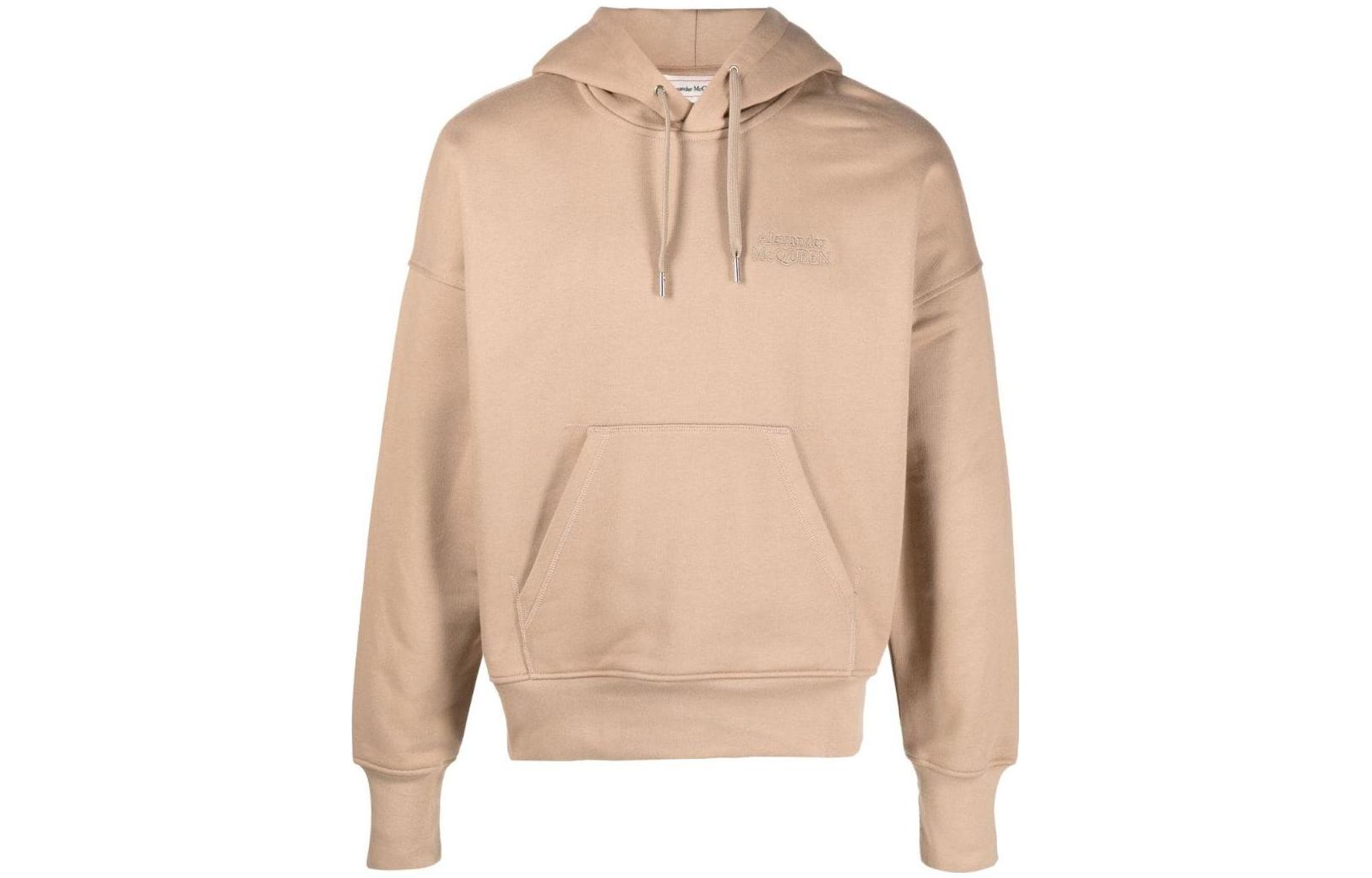 Alexander McQueen SS23 Logo Print Hoodie Beige . 722257-QUX63-9502