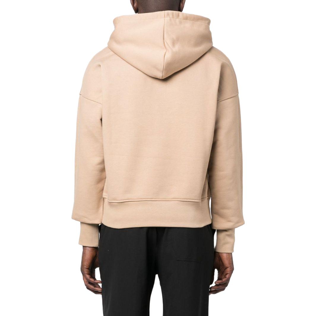 Shop Alexander McQueen SS23 經典標誌印花連帽衫 米色。 722257-QUX63-9502