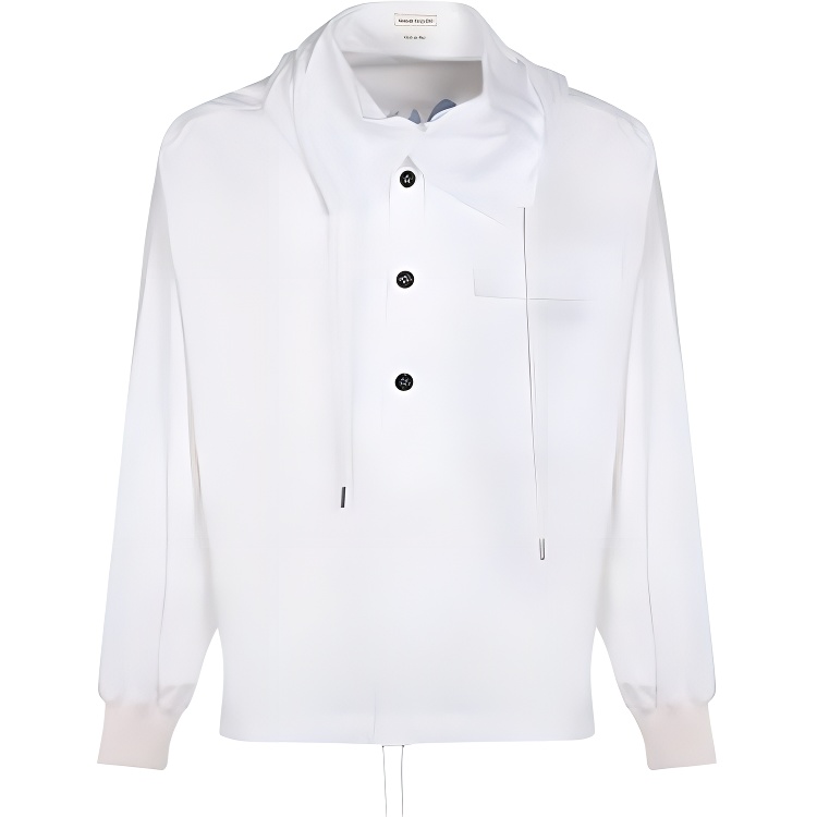 Alexander McQueen SS23 Logo Print Hoodie White 671737-QSN66-9000