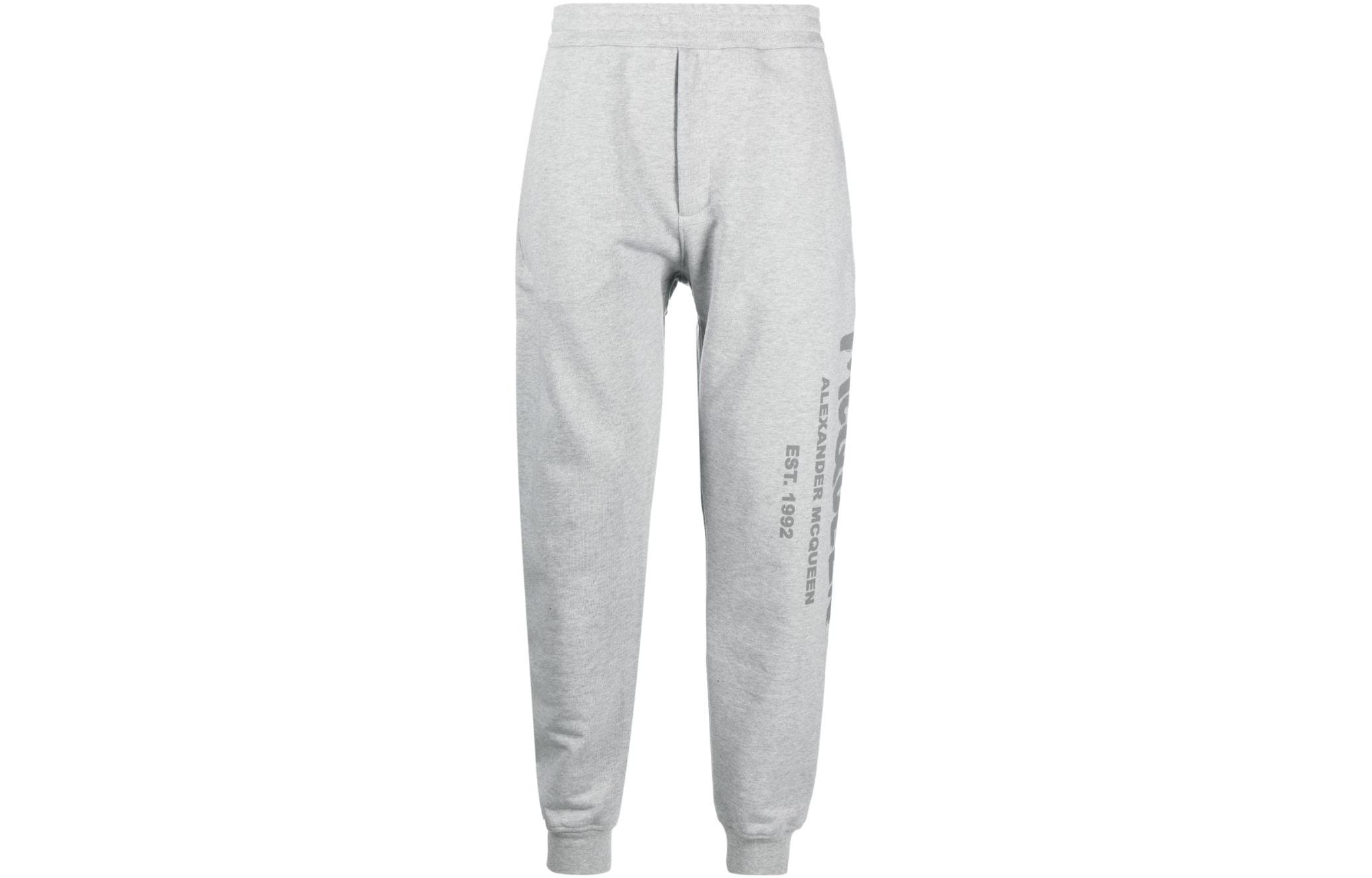 Order Alexander McQueen SS23 Logo Print Jogger Sweatpants Grey . 688714-QVZ81-0922