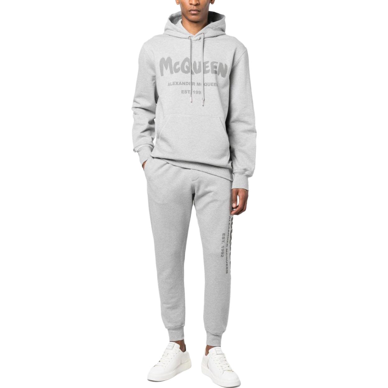 Lookbook Alexander McQueen SS23 Logo Print Jogger Sweatpants Grey . 688714-QVZ81-0922