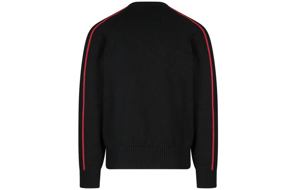 Lookbook Alexander McQueen SS23 Men’s Contrast Trim Knit Sweater Black 729262-Q1XGD-1136