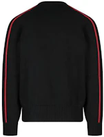 Lookbook Alexander McQueen 男士對比飾邊針織毛衣 黑色 SS23 729262-Q1XGD-1136
