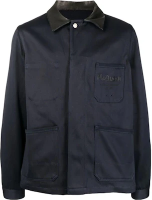 Alexander McQueen SS23 Navy Blue Jacket with Logo Print 703322-QTZ49-0903 Buy Alexander McQueen SS23 Navy Blue Jacket with Logo Print 703322-QTZ49-0903
