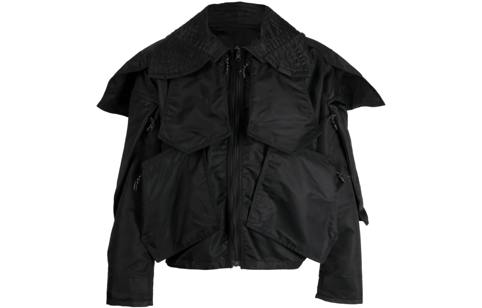 Alexander McQueen SS23 Obsidian Black Plain Long-Sleeve Jacket for Men 695897-RTA16-1000