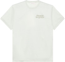 Alexander McQueen SS23 Opal Embroidered Logo Crewneck T-Shirt. 682868-QUX89-4920 Alexander McQueen SS23 Opal Embroidered Logo Crewneck T-Shirt. 682868-QUX89-4920