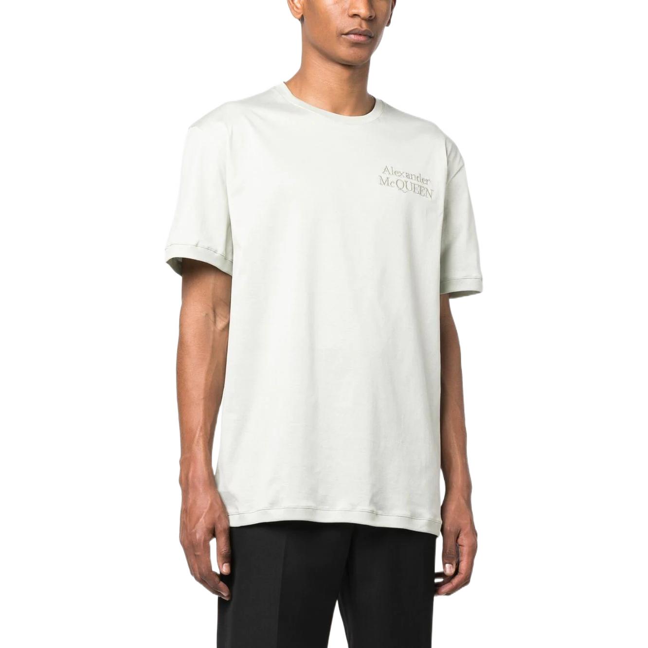 Purchase 亚历山大麦昆SS23 Opal刺绣标志圆领T恤. 682868-QUX89-4920