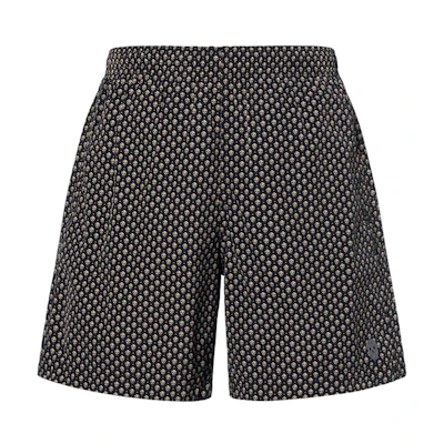 Alexander McQueen SS23 Skull Print Black Casual Beach Shorts for Men. 549980-4419Q-4079