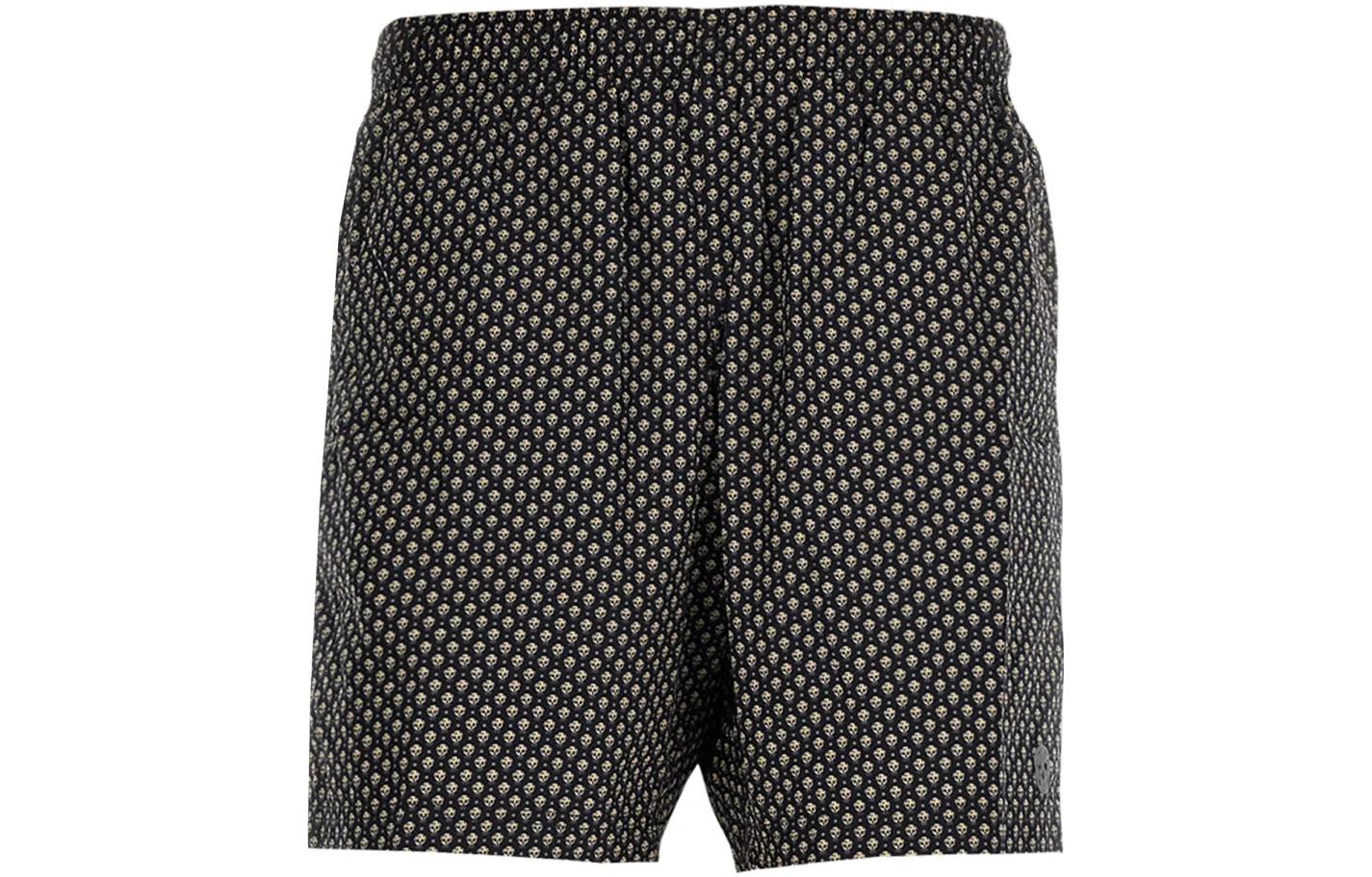 Order 알렉산더 맥퀸 SS23 해골 프린트 블랙 남성 캐주얼 비치 반바지. 549980-4419Q-4079