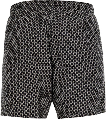 알렉산더 맥퀸 SS23 해골 프린트 블랙 남성 캐주얼 비치 반바지. 549980-4419Q-4079 Lookbook 알렉산더 맥퀸 SS23 해골 프린트 블랙 남성 캐주얼 비치 반바지. 549980-4419Q-4079