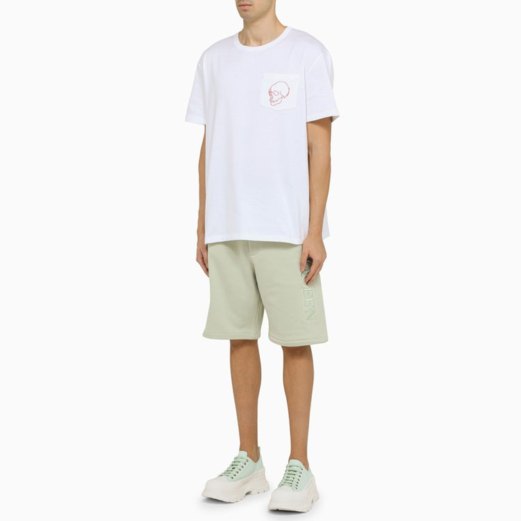 Alexander McQueen SS23 Skull Print Crewneck T-Shirt White  Fashion 727284-QUX91-9000 圖 3
