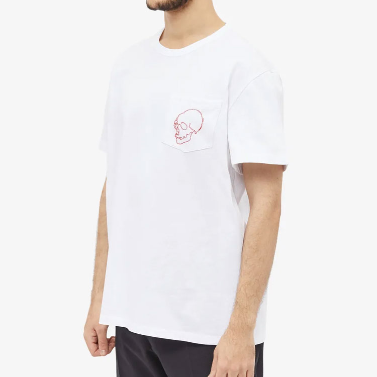 Alexander McQueen SS23 Skull Print Crewneck T-Shirt White  Fashion 727284-QUX91-9000 圖 5