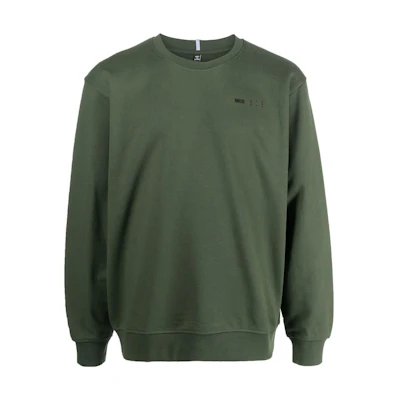 Alexander McQueen SS23 Solid Color Crewneck Sweatshirt Dark Green 624832-RST93-3010