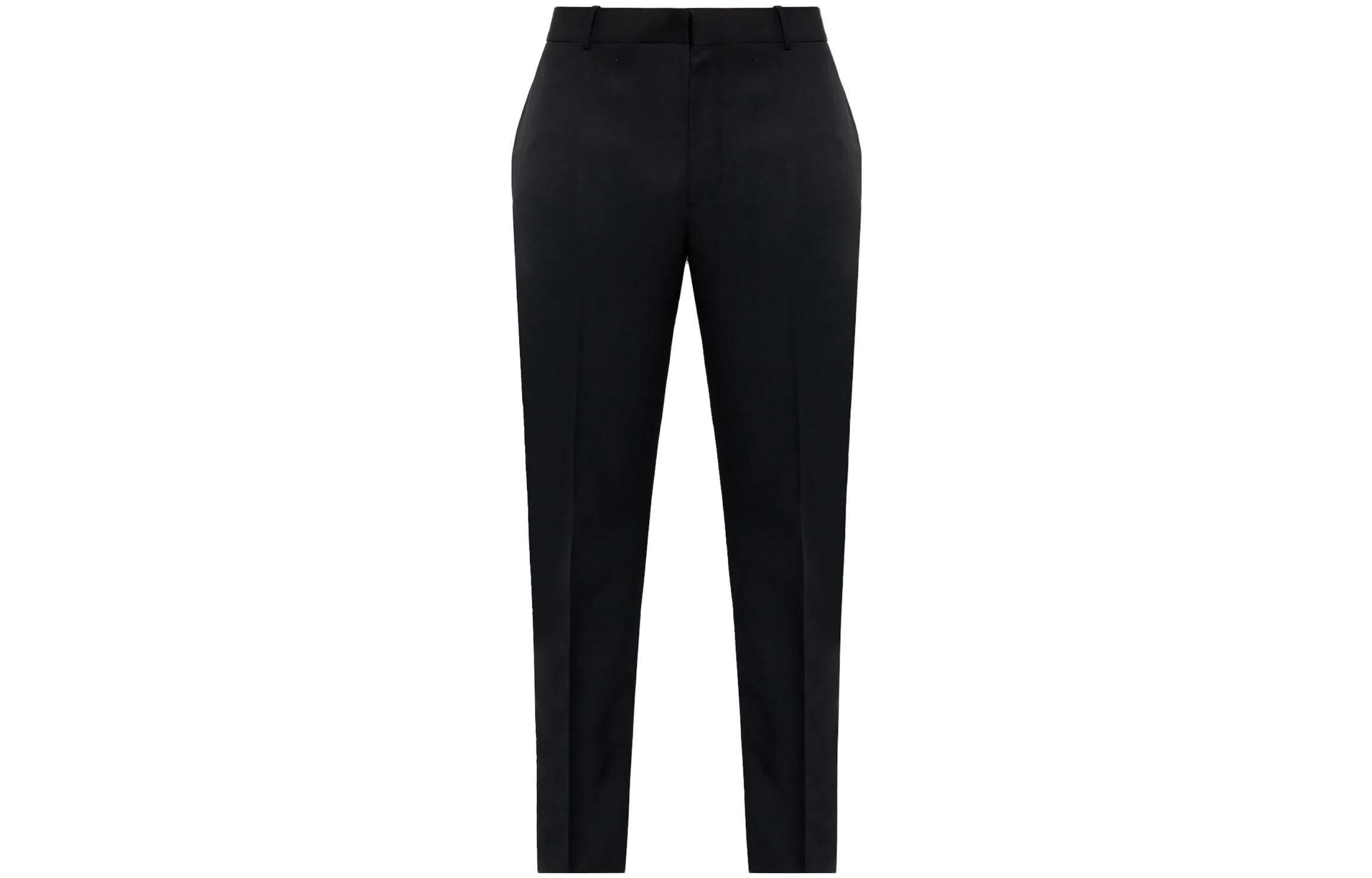Order Pantalones Negros Entallados y Plisados Alexander McQueen SS23 para Hombre. 734234-QVU91-1000
