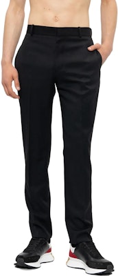 Pantalones Negros Entallados y Plisados Alexander McQueen SS23 para Hombre. 734234-QVU91-1000 Lookbook Pantalones Negros Entallados y Plisados Alexander McQueen SS23 para Hombre. 734234-QVU91-1000
