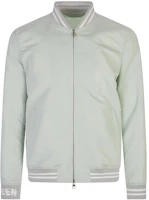 Alexander McQueen SS23 Striped Logo Letter Print Bomber Jacket Green 717675-QUR77-4920 Alexander McQueen SS23 Striped Logo Letter Print Bomber Jacket Green 717675-QUR77-4920