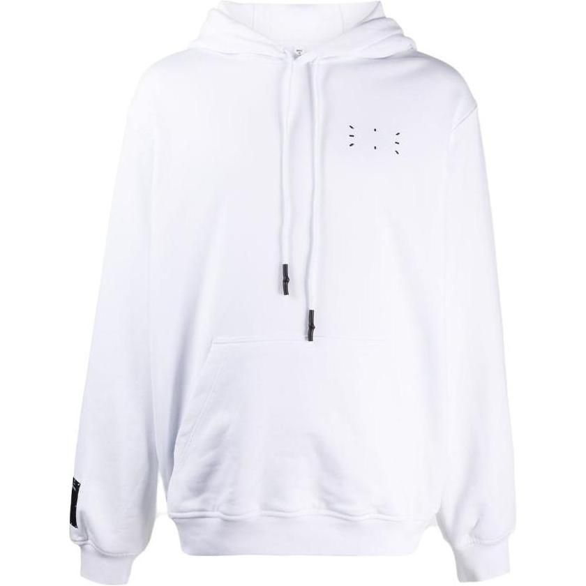Alexander McQueen SS23 White Logo Hoodie Long Sleeve Pullover 624727-RPR20-9000