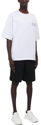 Alexander McQueen SS23 Baju-T Putih Cetakan Logo Lengan Pendek Kasual. 750655-QVZ06-0900 Shop Alexander McQueen SS23 Baju-T Putih Cetakan Logo Lengan Pendek Kasual. 750655-QVZ06-0900