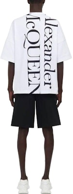 Alexander McQueen SS23 Baju-T Putih Cetakan Logo Lengan Pendek Kasual. 750655-QVZ06-0900 Purchase Alexander McQueen SS23 Baju-T Putih Cetakan Logo Lengan Pendek Kasual. 750655-QVZ06-0900