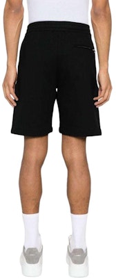 Alexander McQueen SS24 Black Embroidered Logo Relaxed Straight Shorts. 781880-QXAAM-1000 Shop Alexander McQueen SS24 Black Embroidered Logo Relaxed Straight Shorts. 781880-QXAAM-1000