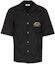 Order Alexander McQueen SS24 Black Logo Cuban Collar Short Sleeve Shirt 782260-QNAAD-1000