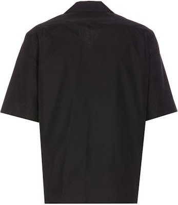 Alexander McQueen SS24 Black Logo Cuban Collar Short Sleeve Shirt 782260-QNAAD-1000 Lookbook Alexander McQueen SS24 Black Logo Cuban Collar Short Sleeve Shirt 782260-QNAAD-1000