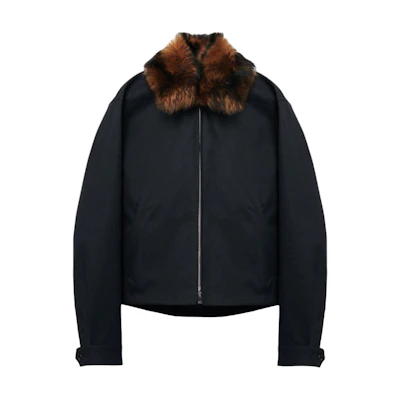 Alexander McQueen SS24 Black Zip Jacket with Detachable Collar and Pockets Men 803289-QTAB9-0574