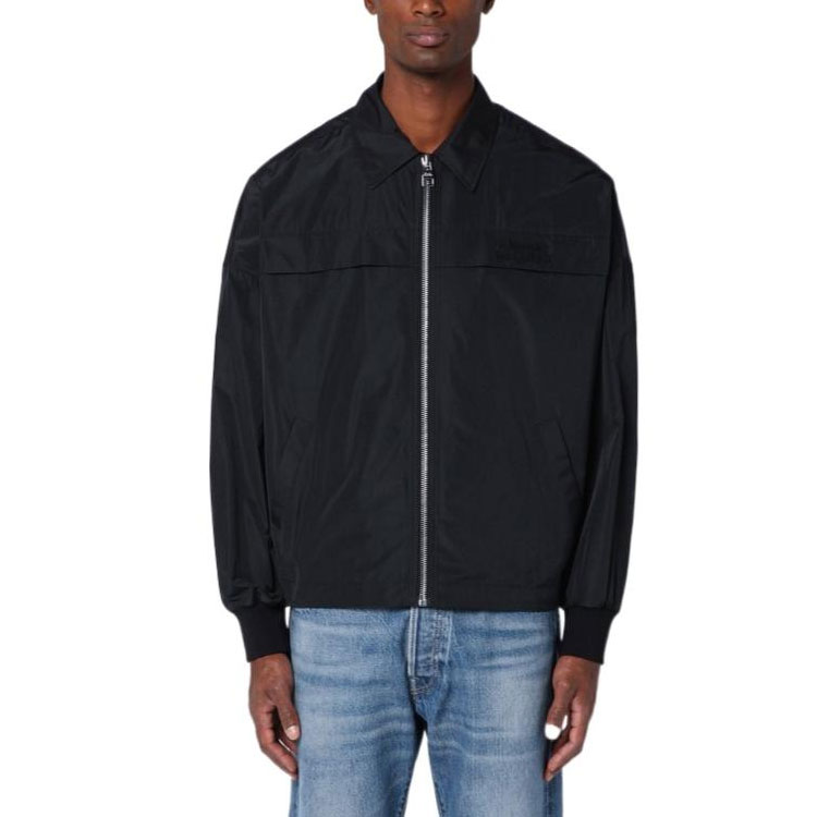Alexander McQueen SS24 Black Zipped Long Sleeve Jacket 792111-QRAAJ-1000
