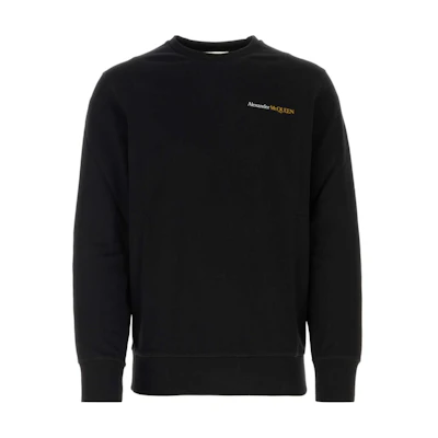 Alexander McQueen SS24 Letter Print Crewneck Pullover Sweatshirt 781868-QXAAC-1000