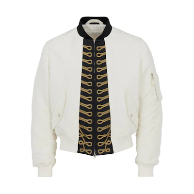 Alexander McQueen SS24 White Jacquard Illusion Pattern Jacket 779663-QRAAB-9025