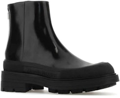 Alexander McQueen亞歷山大麥昆堆疊皮革時尚拉鍊短筒靴男款黑色 Order Alexander McQueen亞歷山大麥昆堆疊皮革時尚拉鍊短筒靴男款黑色