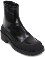 Alexander McQueen亞歷山大麥昆堆疊皮革時尚拉鍊短筒靴男款黑色 Lookbook Alexander McQueen亞歷山大麥昆堆疊皮革時尚拉鍊短筒靴男款黑色