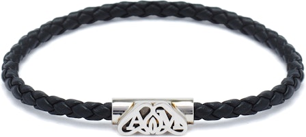 Alexander McQueen Stamped Logo Black Brass Bracelet for Men. 7741771AAQV1118 Alexander McQueen Stamped Logo Black Brass Bracelet for Men. 7741771AAQV1118