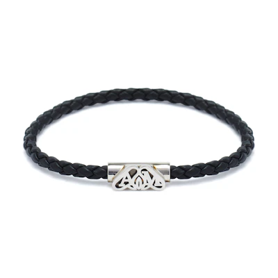 Alexander McQueen Stamped Logo Black Brass Bracelet for Men. 7741771AAQV1118
