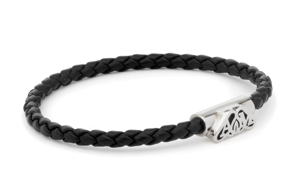 Lookbook 亞歷山大·麥昆 男款黑色壓紋標誌黃銅手鍊 7741771AAQV1118