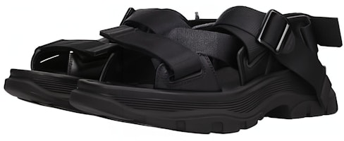 Alexander McQueen Strappy Leather Sport Sandal 'Black' 667815-W4R51-1000 Alexander McQueen Strappy Leather Sport Sandal 'Black' 667815-W4R51-1000