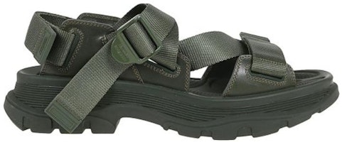 Alexander McQueen Sandal Kulit Bertali 'Khaki' 667815-W4R51-3230 Order Alexander McQueen Sandal Kulit Bertali 'Khaki' 667815-W4R51-3230