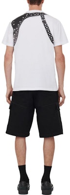 Alexander McQueen Studded Harness T-Shirt White Crewneck Tee. 776329-QTAAJ-0909 Purchase Alexander McQueen Studded Harness T-Shirt White Crewneck Tee. 776329-QTAAJ-0909