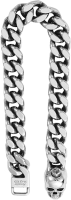 Alexander McQueen Stylish Brass Bracelet Silver for Men 735915J160Y0446 Shop Alexander McQueen Stylish Brass Bracelet Silver for Men 735915J160Y0446