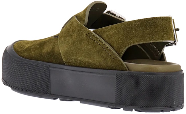 알렉산더 맥퀸 스웨이드 로고 버클 샌들 (그린) 735803WHXK53327 Lookbook 알렉산더 맥퀸 스웨이드 로고 버클 샌들 (그린) 735803WHXK53327