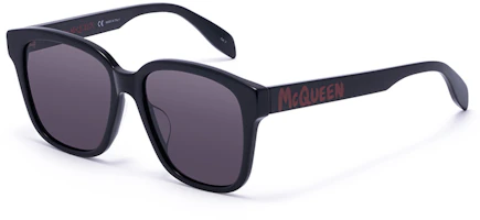 Order Alexander McQueen Sunglasses Black Frame & Lens with Side Logo. AM0331SK-002 56