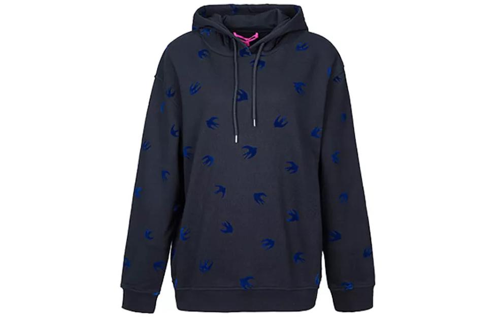 Alexander McQueen Swallow Print Pullover Sweatshirt Black Edition 481637-RIT14-1051