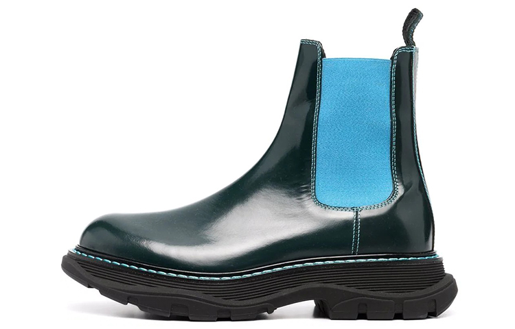 Alexander McQueen Tread Chelsea Boot 'Green Blue' 625229WHZ8D3129