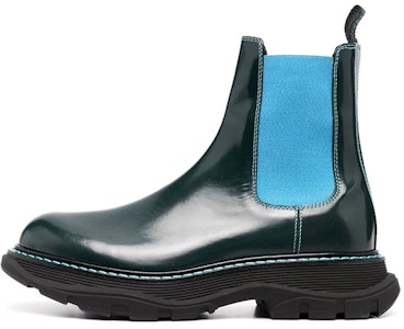 Alexander McQueen 亞歷山大·麥昆 Tread 小牛皮車厘士靴 綠藍色 Buy Alexander McQueen 亞歷山大·麥昆 Tread 小牛皮車厘士靴 綠藍色