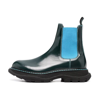 Alexander McQueen Tread Chelsea Boot 'Green Blue'