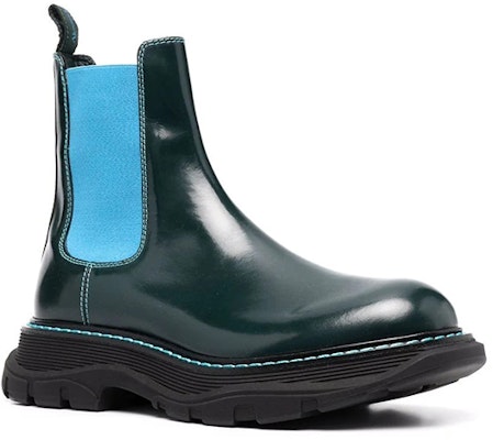 Alexander McQueen Tread Chelsea Boot 'Green Blue' 625229WHZ8D3129 Order Alexander McQueen Tread Chelsea Boot 'Green Blue' 625229WHZ8D3129