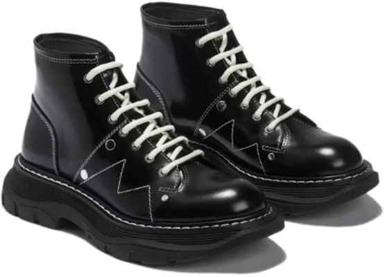 Alexander McQueen Tread Lace-Up Boots 'Black' 604253WHZ851081 Shop Alexander McQueen Tread Lace-Up Boots 'Black' 604253WHZ851081